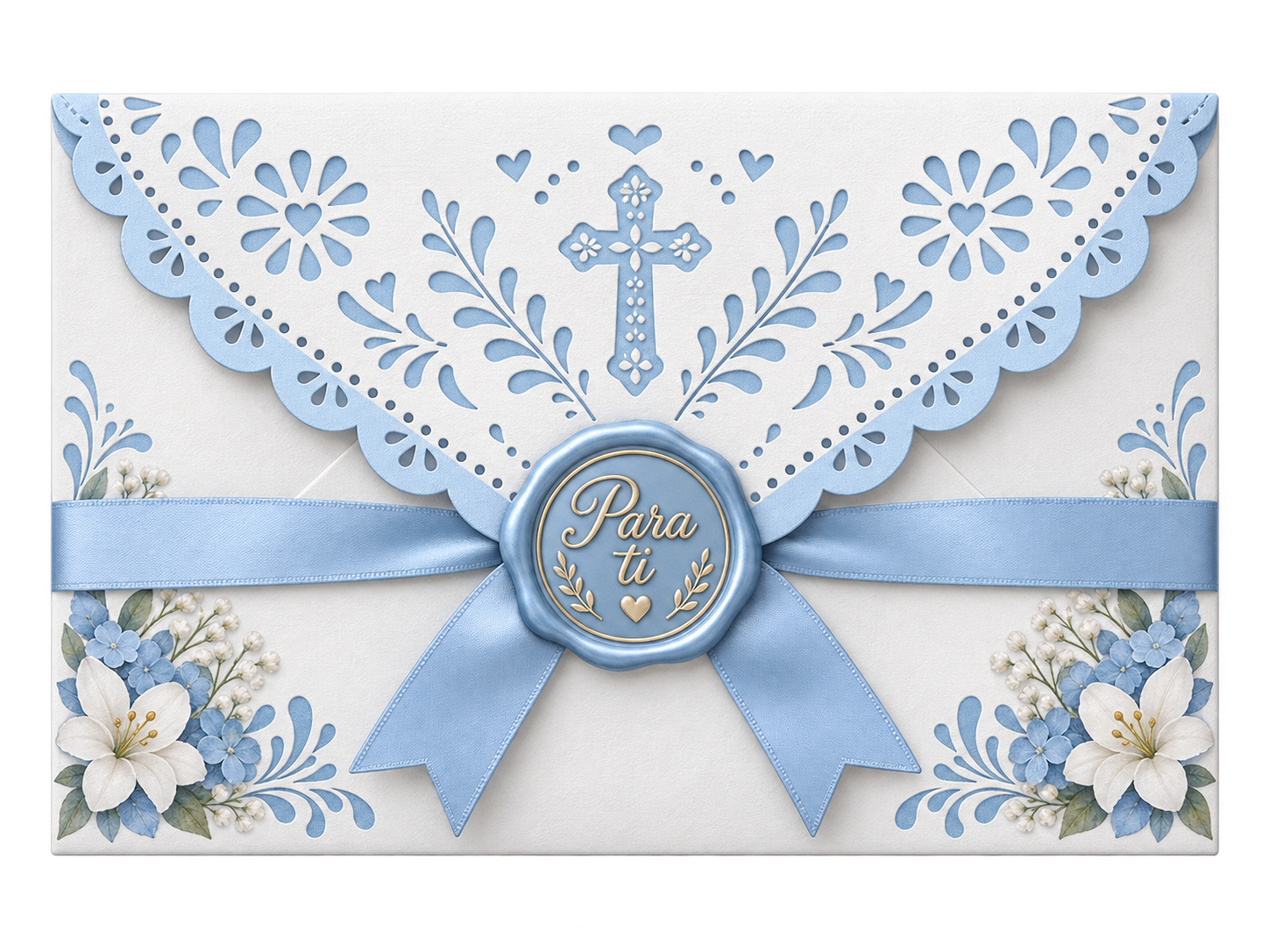 Invitación para el bautizo de Edgar Yael